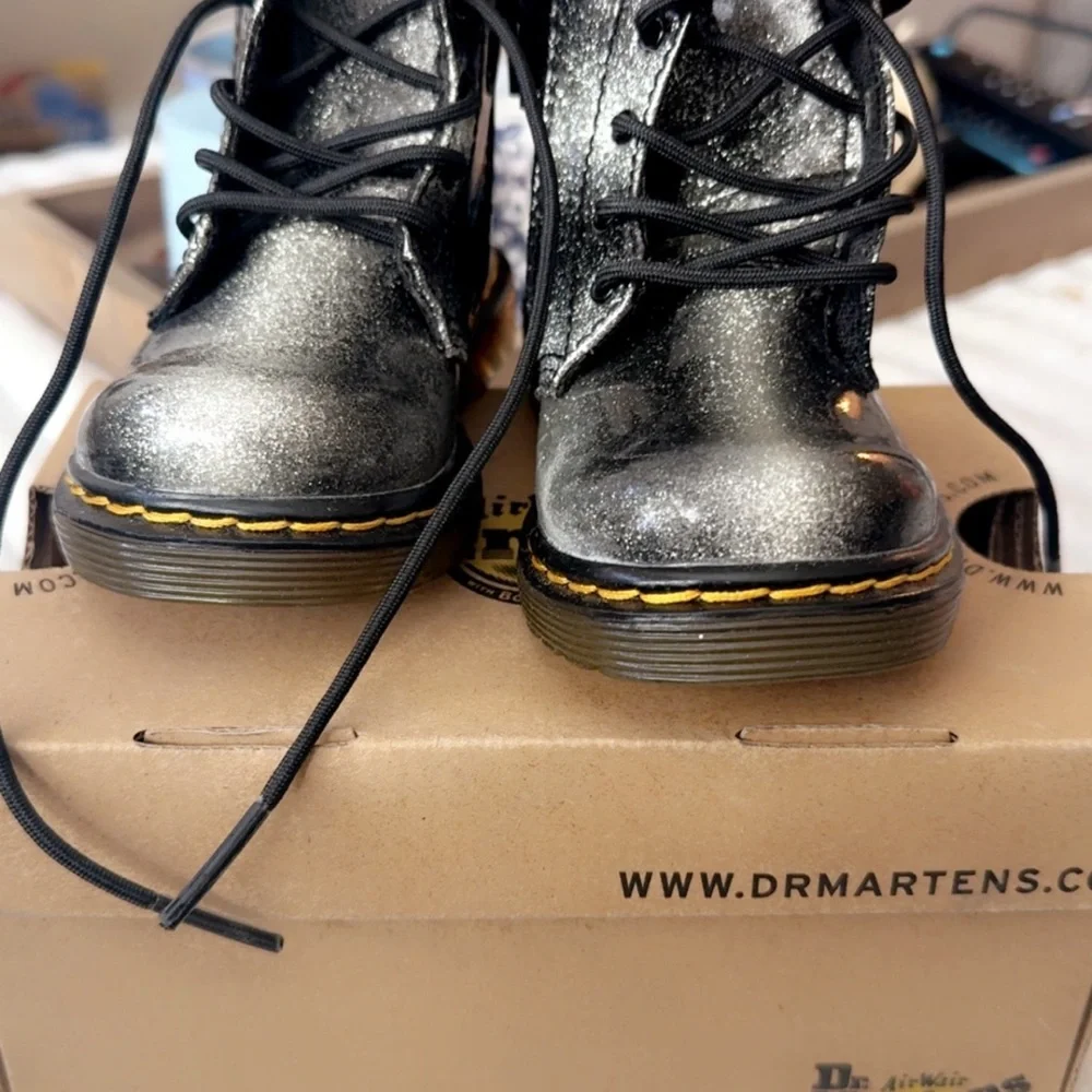 Dr. Martens Black Glitter Boots